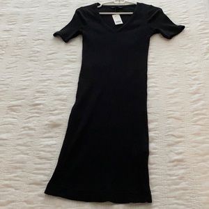 Ribbed Bodycon Tee Shirt Dress